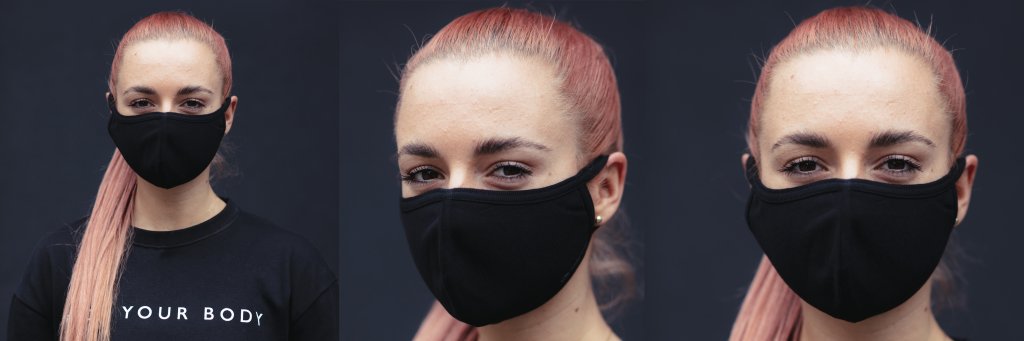 Rúško dobre sedí a voľne sa v ňom dýcha